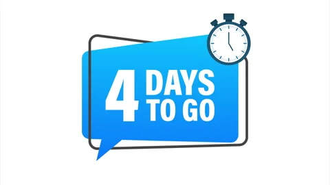 1 Day to go. Countdown timer. Clock icon. Time icon. Count time sale. stock Vídeos de archivo 147314477