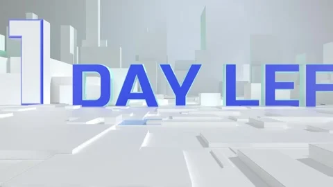 1 day left Video stock 268212993