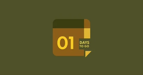days to go calendar icon, day to go Stock Video Pond5