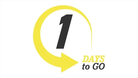 1 Days to go Stock Footage 308033058