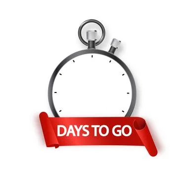 1 days to go icon set. Countdown of days remaining. Offer timer sticker limited Stock Illustration