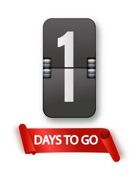 1 days to go icon set. Countdown of days remaining. Offer timer sticker limited 스톡 일러스트