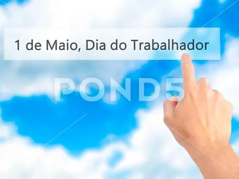 1 de Maio, Dia do Trabalhador (In Portuguese: 1 May, Labor Day) Stock Photos