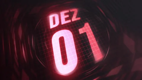 1 Dezembro in 3d motion graphic. Infrared calendar in futuristic and tech Stock Footage 292950054