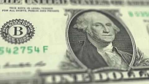 1 Dollar Bill Close-Up Stock Footage 287656954