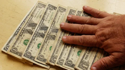 1 dollar bill spread Stock Footage 29645686