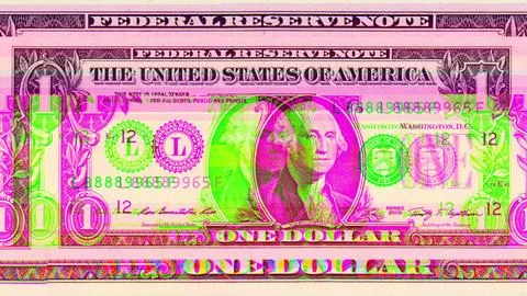 1 dollar glitch Stock Illustration