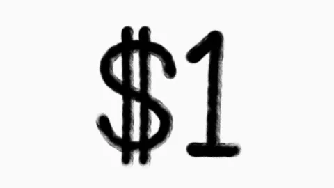 1 Dollar Hand Drawn Animation For Finance Currency Money Business Concept Stock Footage 302815776