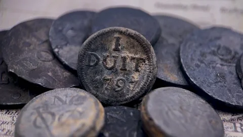 1 DUIT COINS Stock Footage 295146200