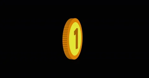 1 euro gold coin on black background | Stock Video | Pond5