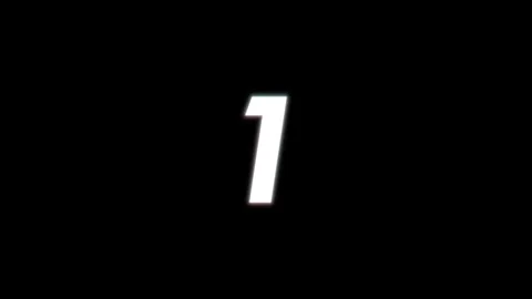 1 glitch number display animated glitch number 1 text bg background old tv .. Stock Footage 281304273