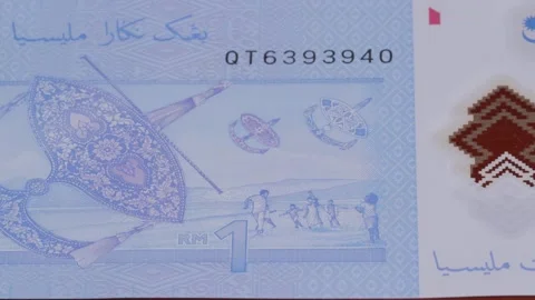 1 Malaysian ringgit national currency money legal tender banknote bill central 2 Stock Footage 274420830