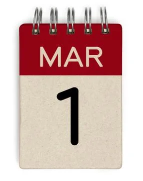 1 mar calendar Stock Illustration