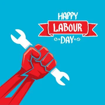1 may - labour day. vector labour day poster Stock Illustration