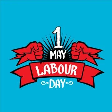 1 may - labour day. vector labour day poster Stock Illustration