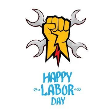 1 may - labour day. vector labour day poster Stock Illustration