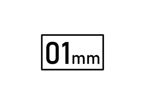 1 millimeters icon vector illustration, 1mm size Illustrazione stock