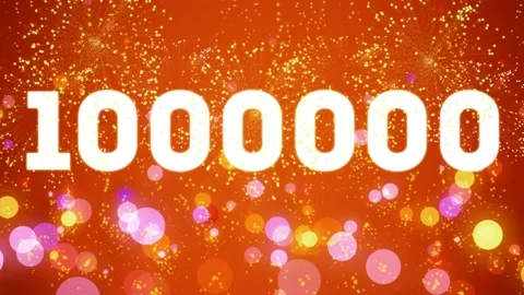 1 Million Video Social Media Counter On Reaching Subscribers, Likes And Etc. Stock Footage