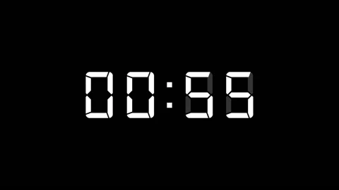 1 min Countdown Clean Stock Footage 165474935