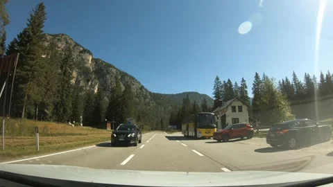 1 min drive through Dolomites mountain region, Italy, Europe - 4K Stock Footage 268741676