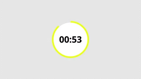 1 minute circle countdown animation from 60 to 0 seconds, countdown video Stock Footage 296036799