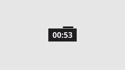 1 minute circle countdown timer animation from 60 to 0 seconds, countdown video Stock Footage 296268512
