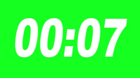 1 Minute Count from Zero Green Screen 4K UHD Stock Footage 301027801
