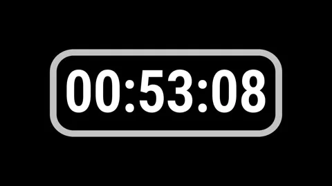 1 minute countdown animation on black background Stock-Footage 313671842