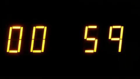 1 minute countdown clock Stock Footage 104319938