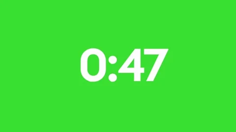 1 Minute Countdown Clock Timer Green Screen Chroma Key Motion Graphics 4K Stockbeeldmateriaal 330113265