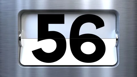 1 minute countdown timer from 60 to 1 - 3D 4k animation Stock Footage 282710293