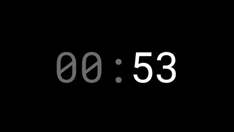 1 Minute Countdown Timer Animation. 스톡 동영상 262624308