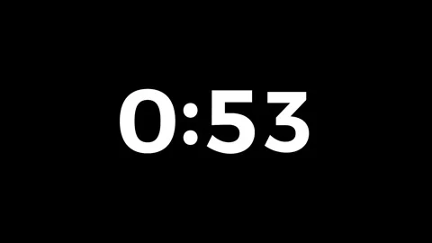 1 Minute Countdown Timer Animation with Dissolving Numbers. Stockbeeldmateriaal 262624330