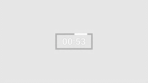 1 minute  countdown timer animation from 60 to 0 seconds, countdown video Stock Footage 295928254
