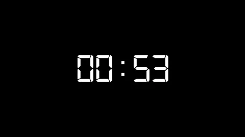 1 Minute countdown timer animation. 4K motion count down timer. Stock Footage 315078089