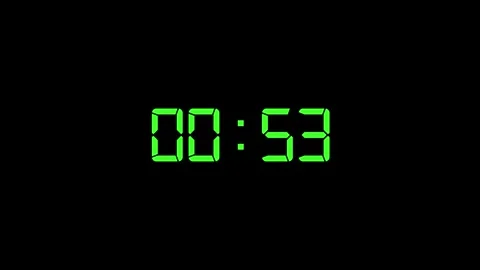 1 Minute countdown timer animation. 4K motion count down timer. Stock Footage 315865433