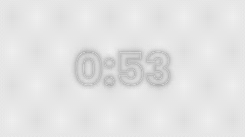 1 minute Countdown timer animation with transparent background Stock Footage 320891552