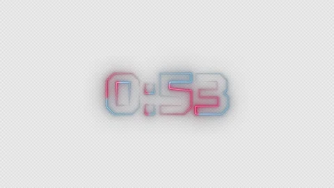 1 minute Countdown timer animation with transparent background Stock Footage 320891732