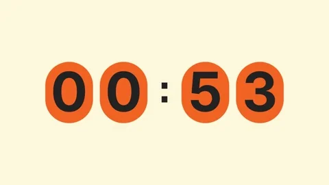 1 Minute Countdown Timer with Bold Numbers V2 Video stock 325789187