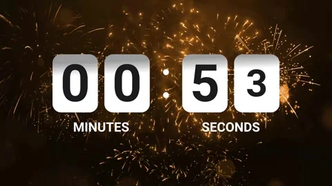 minute countdown timer happy new year Stock Video Pond5