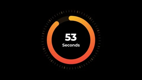1 Minute Countdown Timer with Radial Animation. 스톡 동영상 281755703