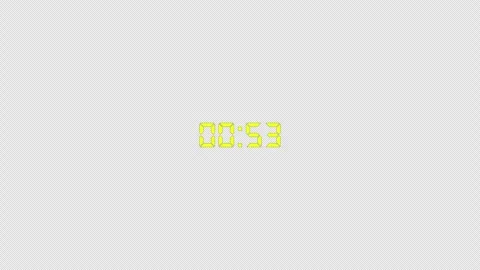 1 minute digital countdown animation from 60 to 0 seconds, countdown video Stock Footage 295839257
