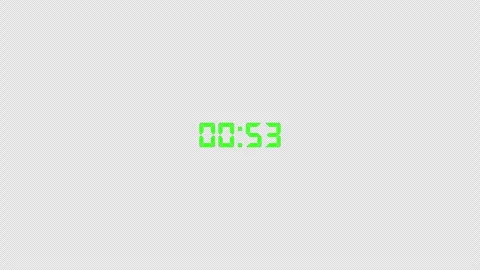 1 minute digital countdown animation from 60 to 0 seconds, countdown video Stock Footage 295905448