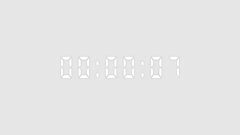 1 Minute Digital Countdown Timer Clock Animation White Background Vidéo 330121198