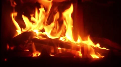 1 minute of fireplace Stock Footage 44666786