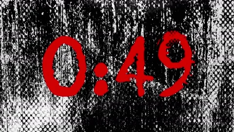 1 Minute Grunge Countdown. Halloween Opener Video stock 158667996