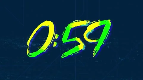 1 Minutes Countdown Stock Footage 144500524