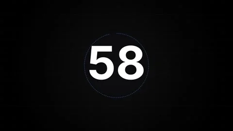 1 minutes Countdown glitch. One minute digital countdown timer Stock Footage 339987779
