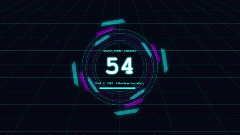 1 minutes Countdown Neon Animation Stock Footage 335109829