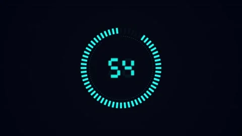 1 minutes Countdown Neon Stock Footage 335109793